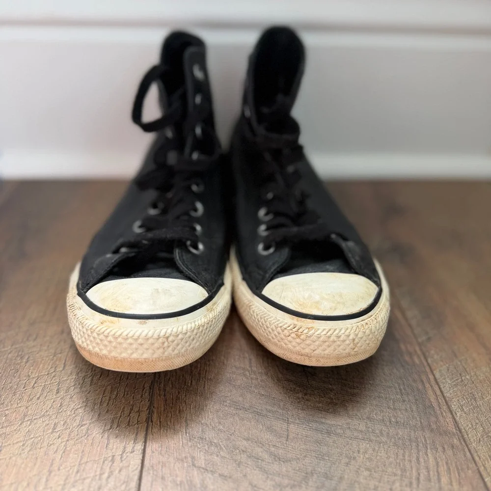 Converse Chuck Taylor All Star Leather Hi Top Black Unisex M7‎ W9